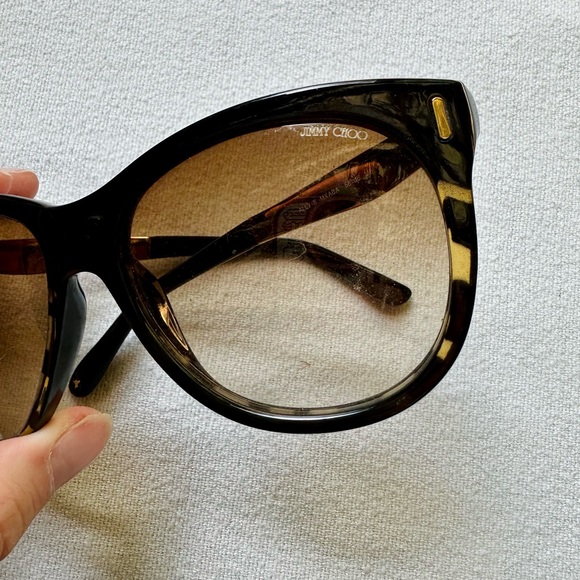 Jimmy Choo half black half tortoise gold embellished sunglasses - Picture 3 of 9